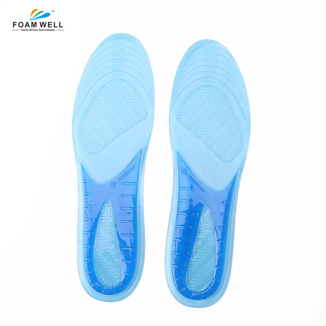 FM-82 TPE Gel Sports Massaging Insoles, Trimmable Full Length Shock Absorbing Insoles for Men & Women