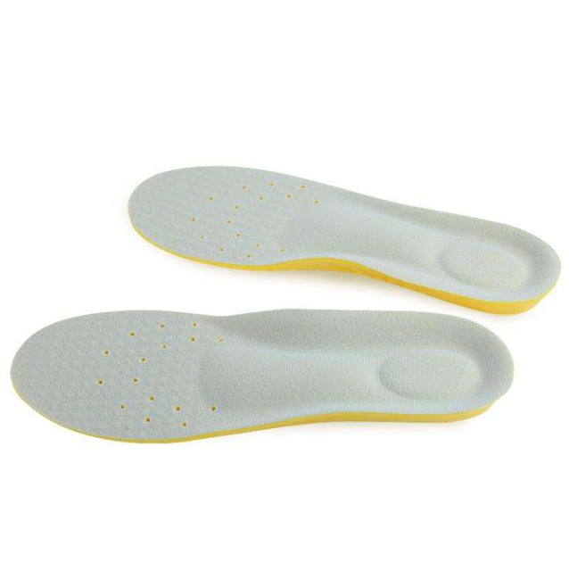 Yellow Super Comfort Diabetic PU Insole Absorption Sneaker Sports Insoles, High Elastic PU Basketball Insole