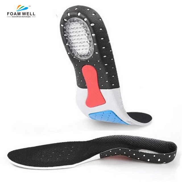 FM-01 Sports Insoles Arch Supports Orthotics Inserts For Running And Sport Shoes ,Latex Honeycomb U-Shaped Heel Can Absorb Shock And Relieve Foot