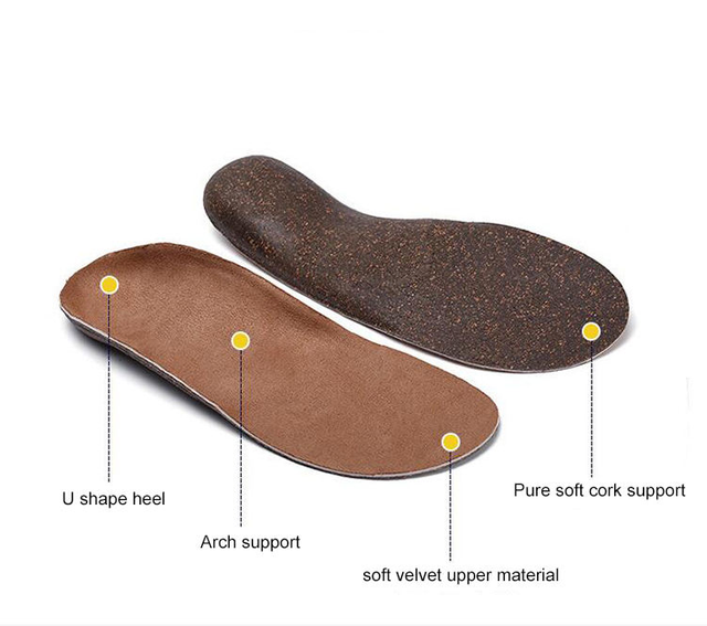 Best Cork Shoe Inserts | Leather Cork Insoles - Foamwell