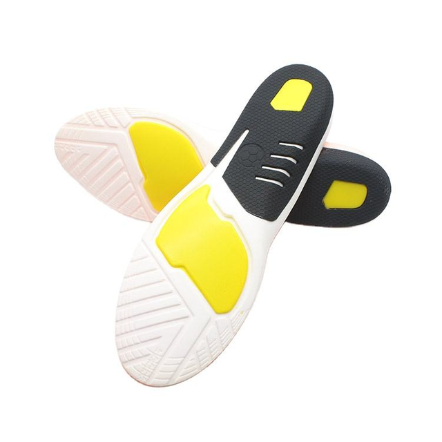 Rigid TPU ankle protect basketball sneaker shoes running sport insoles with shock absorbing gel cushions